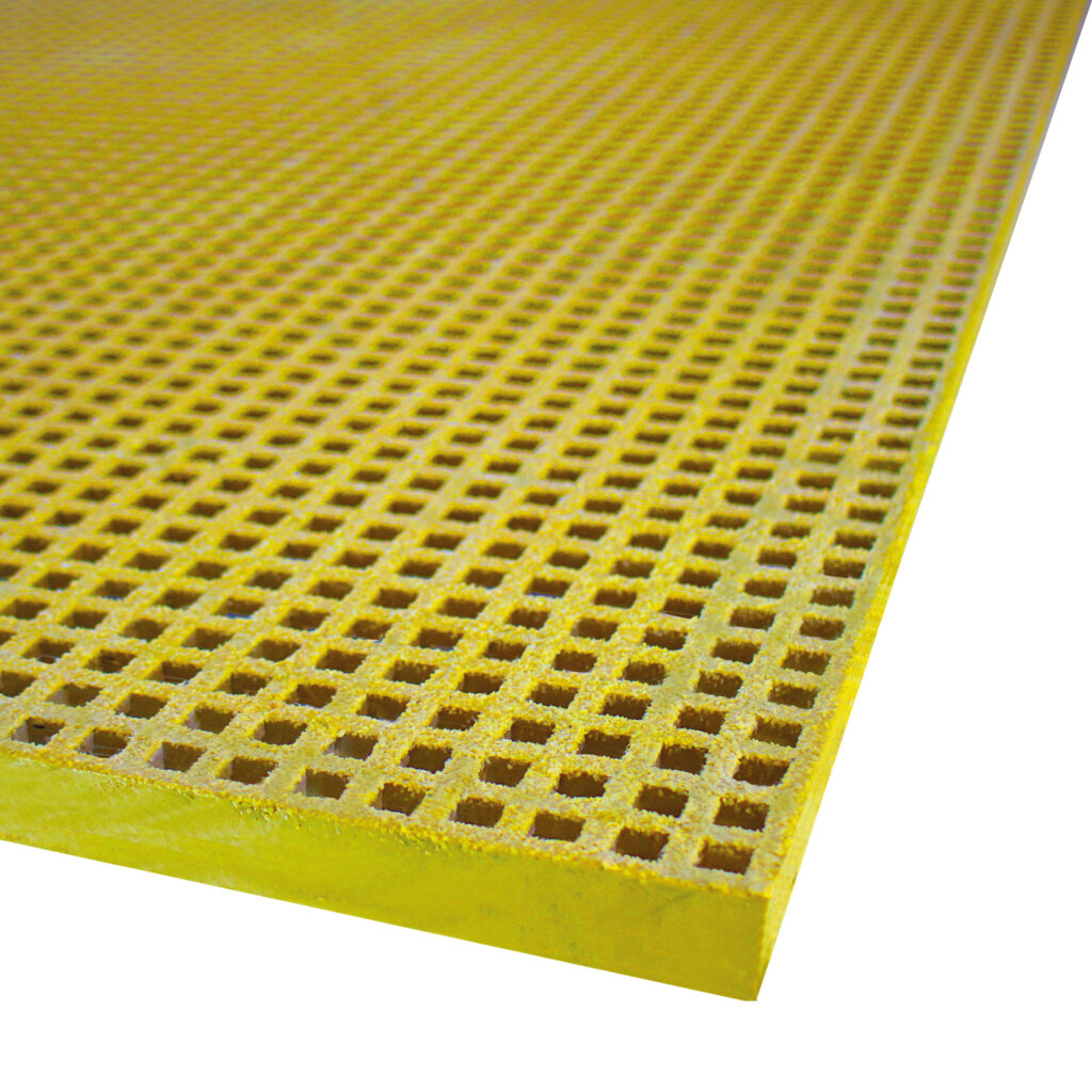 38mm GRP Open Mesh Grating mini mesh in yellow