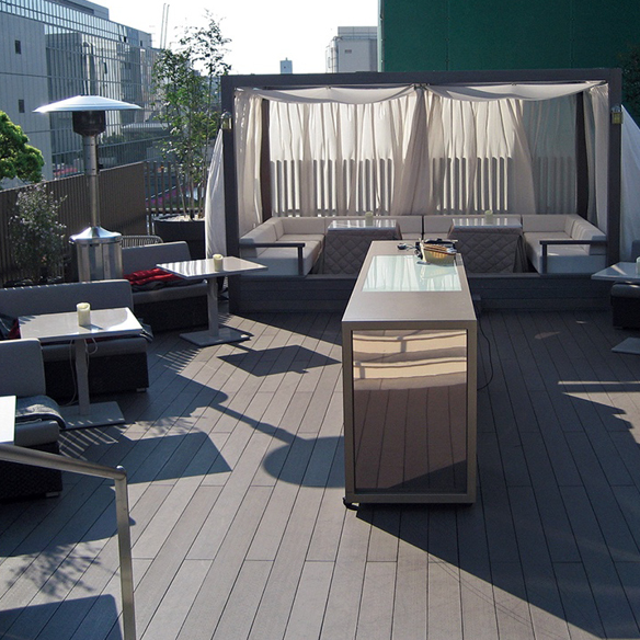 WPC Decking in an outdoor bar