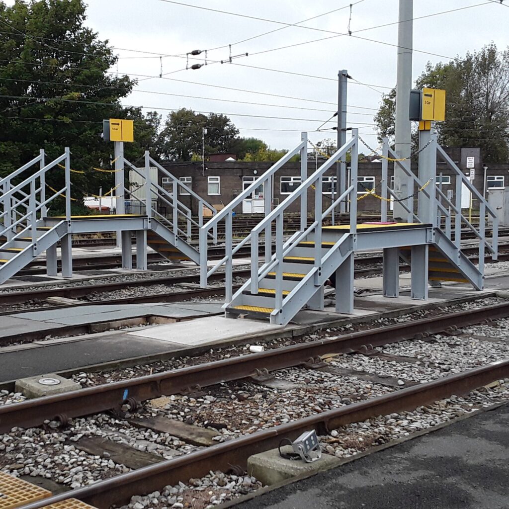 Drivers access platforms are a GRP rail industry solution that improve the safety of drivers and maintenance crews