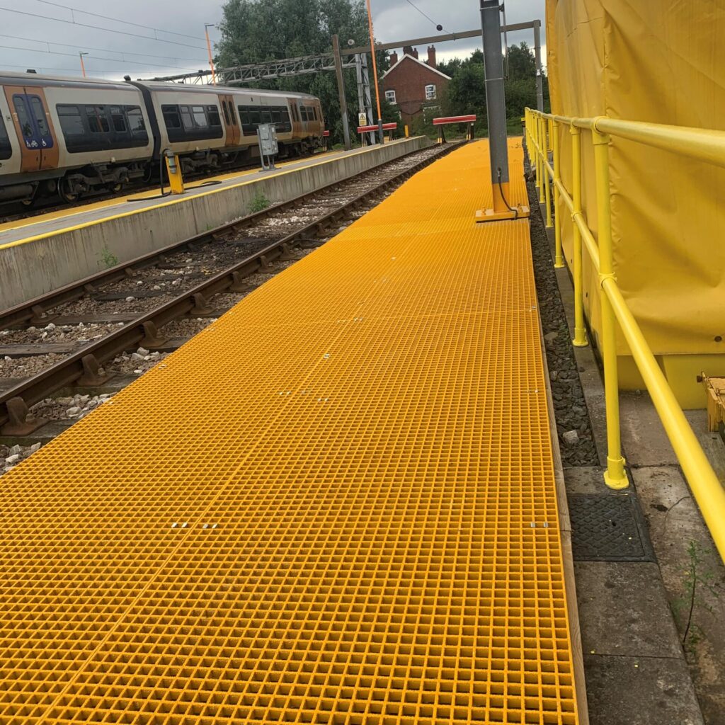TrackSafe Walkways are a popular GRP rail industry solution