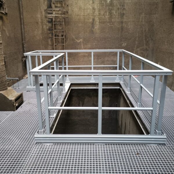 GRP Handrail in a waste water facility