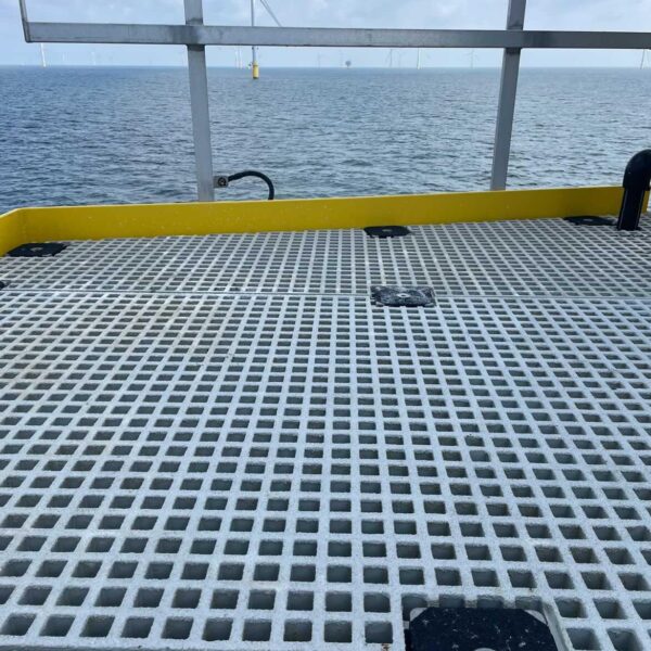 GRP Open Mesh Grating is non slip so ideal for use in marine environments